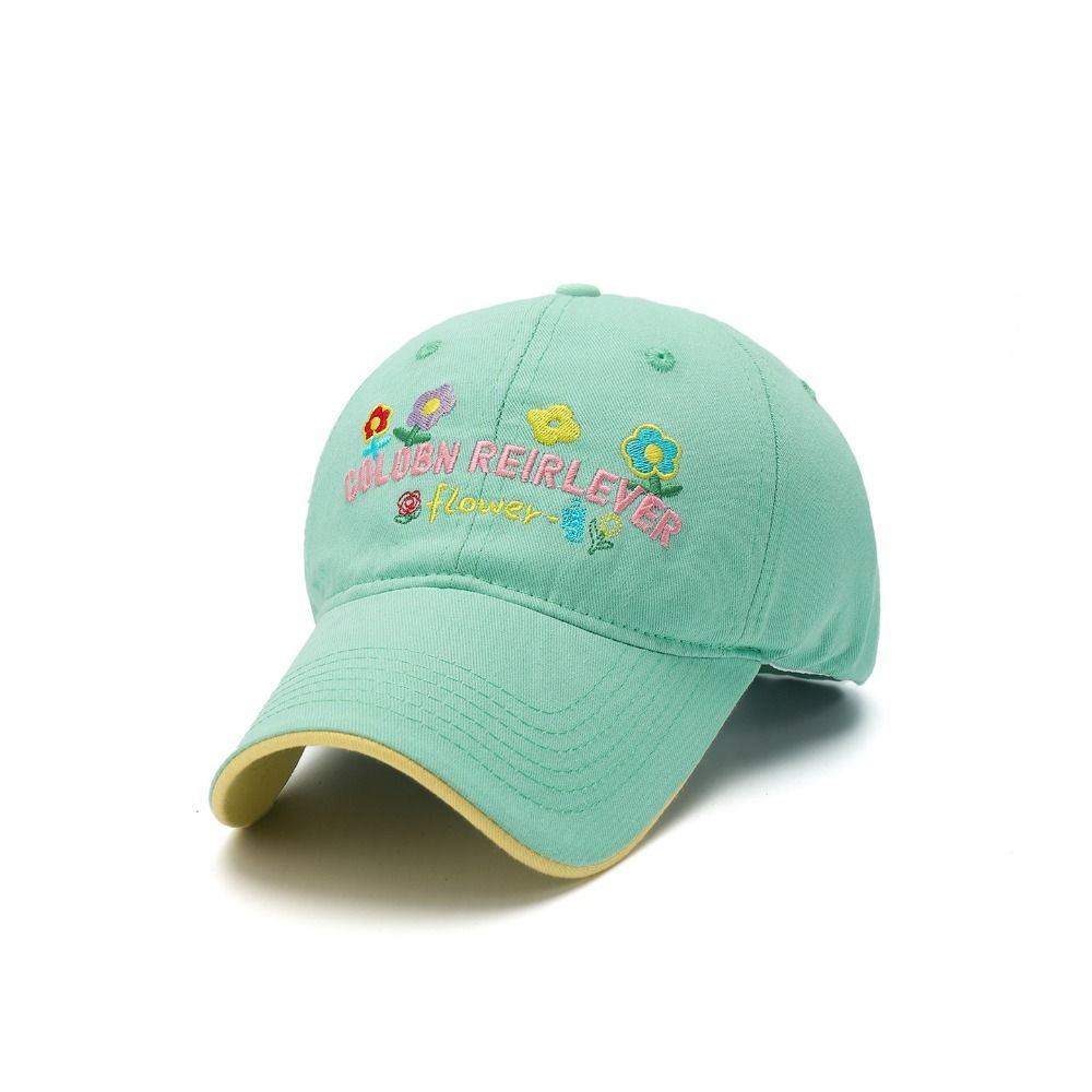 Letter Embroidered Floral Baseball Cap Cotton Sun Hat Fashion Streetwear Hats For Women Girls