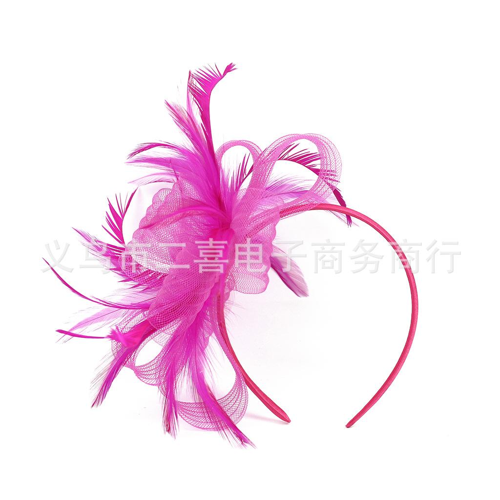 New British retro gift hat mesh bridal headgear hairpin headband women's dinner dress matching accessories