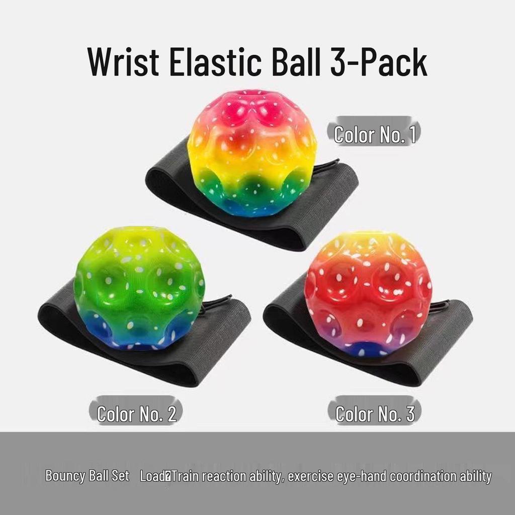 Moonstone Rebound Wrist Ball - Elastic PU Band for Outdoor Sports and Stress Relief
