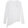 The North Face Solid Color Loose Fit Drop Shoulder Long Sleeve T-Shirt Women Tops White NT7TR41B