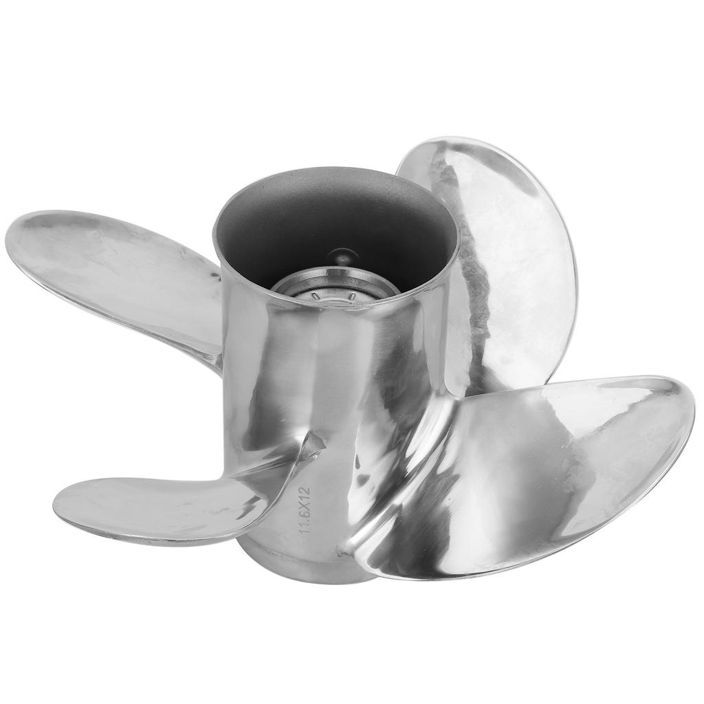 11.6x12 RH RH Outboard Propeller 4 Blades Stainless Steel Fit for Yamaha 25?60HP Engine