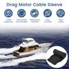 Boat Outboard Motor Rigging Sleeve 47 Inch Zippered Wire Wrap Trolling Motor Cords Protector for Boat Marine Outboard Fishing 7
