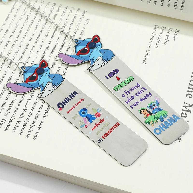 Disney Anime Cartoon Stitch Bookmarks for Book Lovers Book Accessories Disney Metal Bookmarks for Fans Collect Stationery Supplies