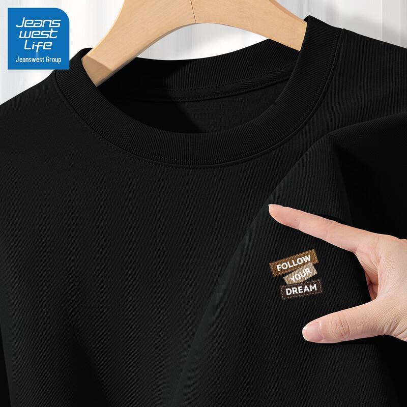 JEANSWEST LIFE Men s 2025 Loose-Fit Long-Sleeve T-Shirt M