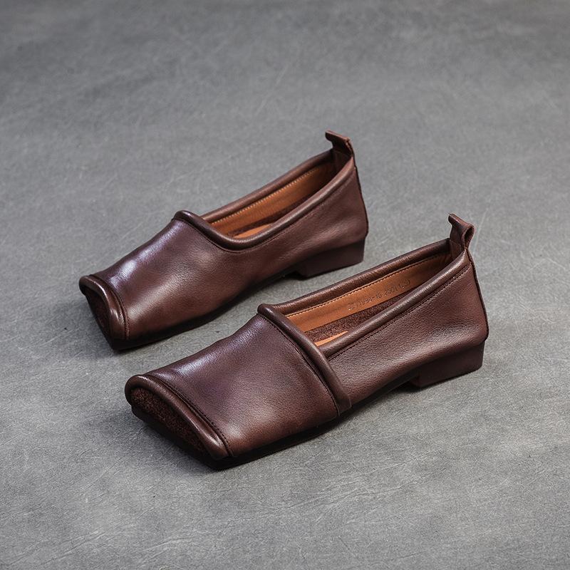 

Fashion 2cm Cow Genuine Leather Hollow Oxfords Women Flats Slipper Sandals Square Toe High Brand Breathable Shoes Platform Wedge 40 коричневый