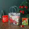 10PCS Clear PVC Tote Bag Thick Durable Handle Gift Packaging for Jewelry Candy Flower Birthday Party Favor Handbag