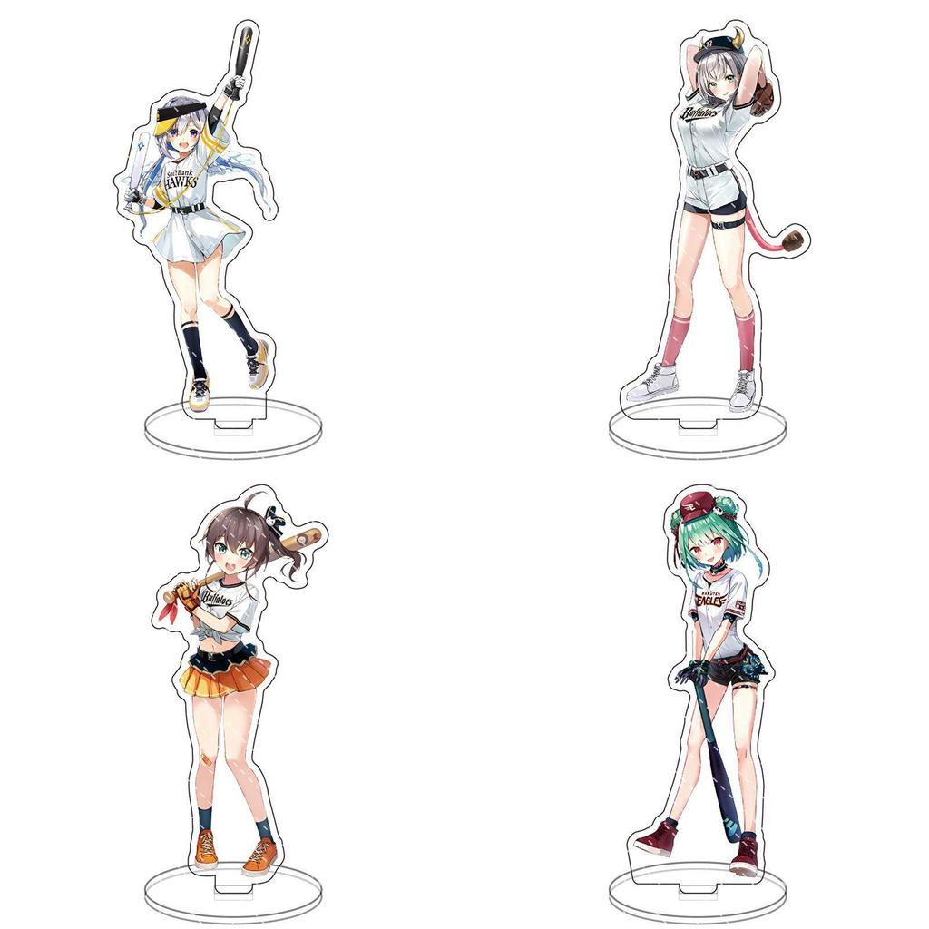 Stunning Hololive Anime Acrylic Stand Figure Ornament With Aqua Akai Shirakami Pekora Natsuiro Inugami Sakura