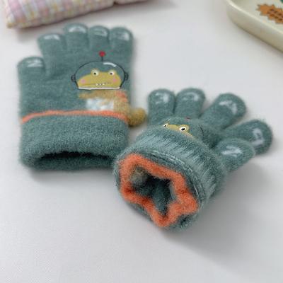Baby Boys 2025 New Year Autumn Winter Cute Children 's Warm Cartoon Dinosaurs Gloves Kids for 2-7 Years Mittens