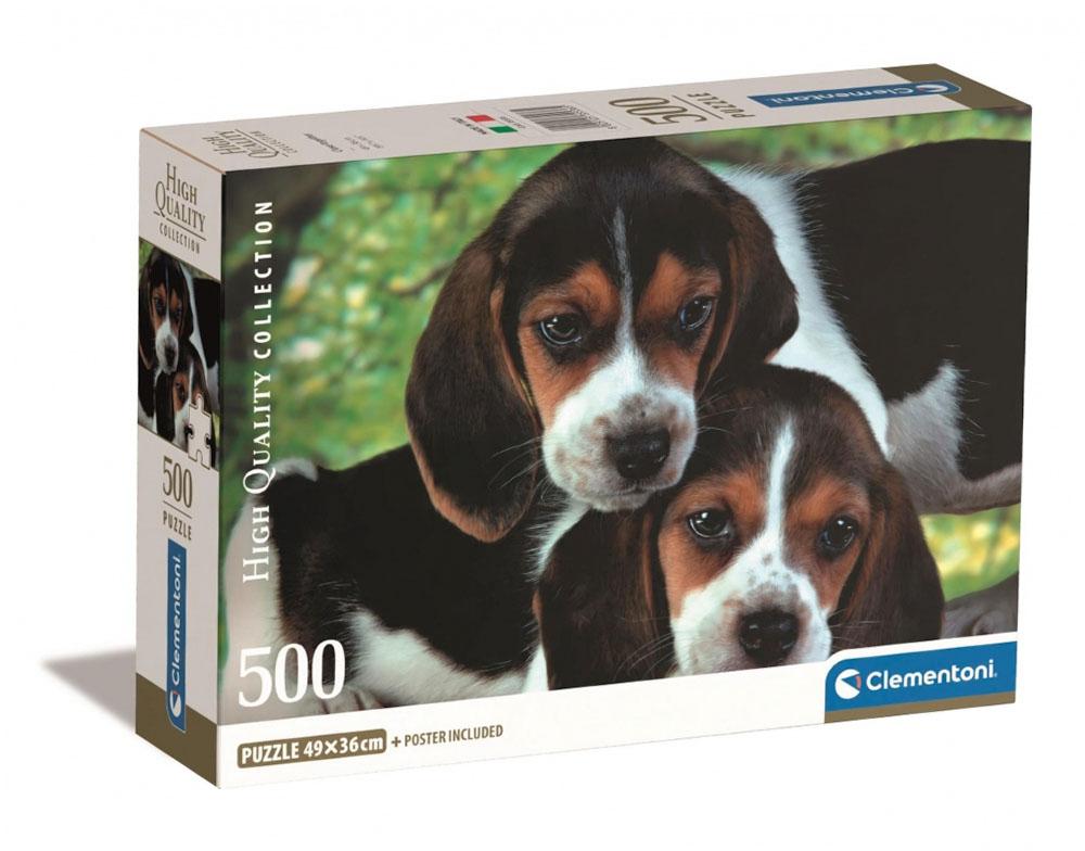 500-piece puzzle. Compact. Close together.