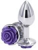 Rear Assets Anal Jewelry Plug S 6 X 2.7cm Silver-Purple