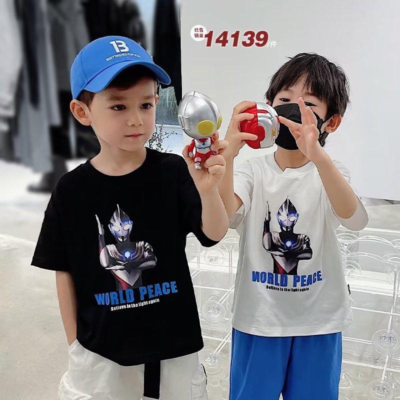 

Детская футболка с короткими рукавами для мальчиков, летняя повседневная футболка с круглым вырезом для маленьких мальчиков, свободный топ для маленьких мальчиков, унисекс, дышащая футболка с графическим принтом для мальчиков