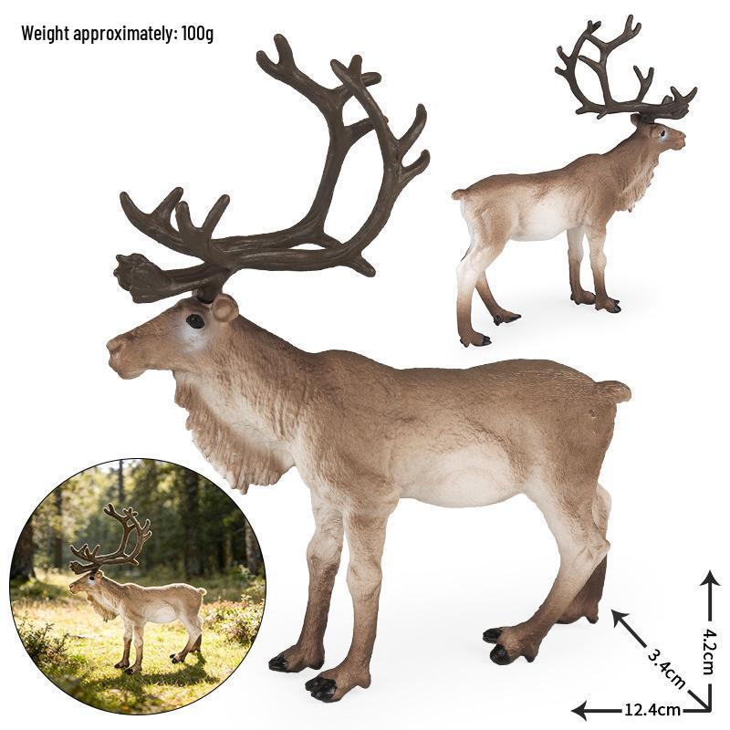 Realistic Wild Animal Elk & Reindeer Cognitive Toy for Kids