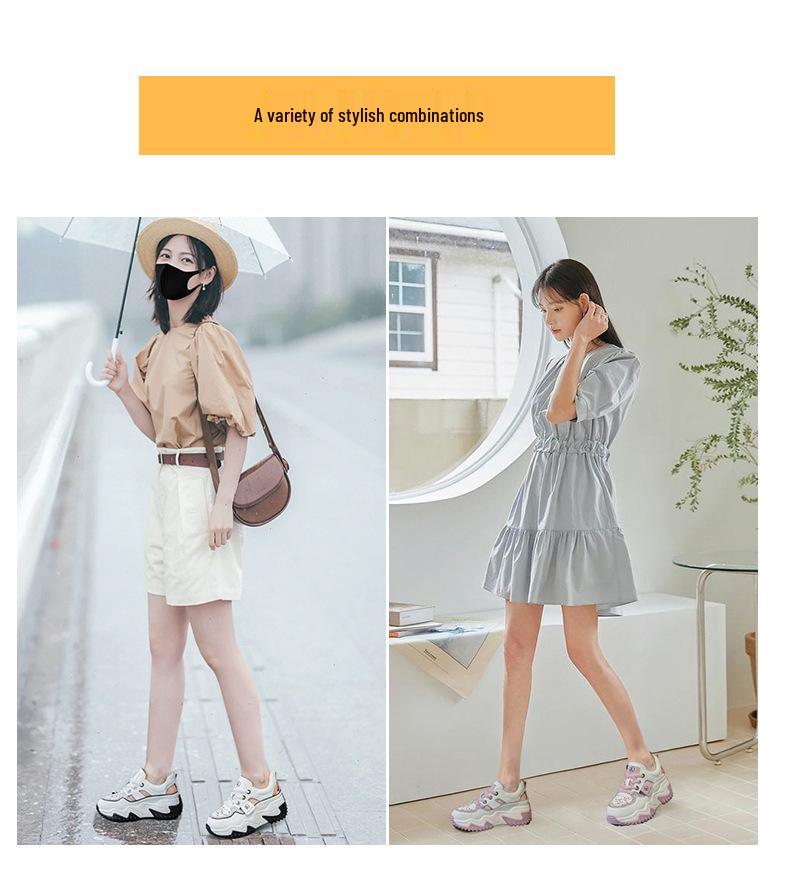 Women's Retro Thick Sole Rhinestone Leather Sandals - Summer 2025 Collection