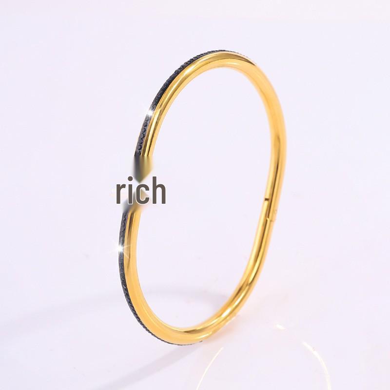 Starry Sky Full Diamond Titanium Steel Bracelet – Versatile, No-Fade Silver Women's Fashion Accessory