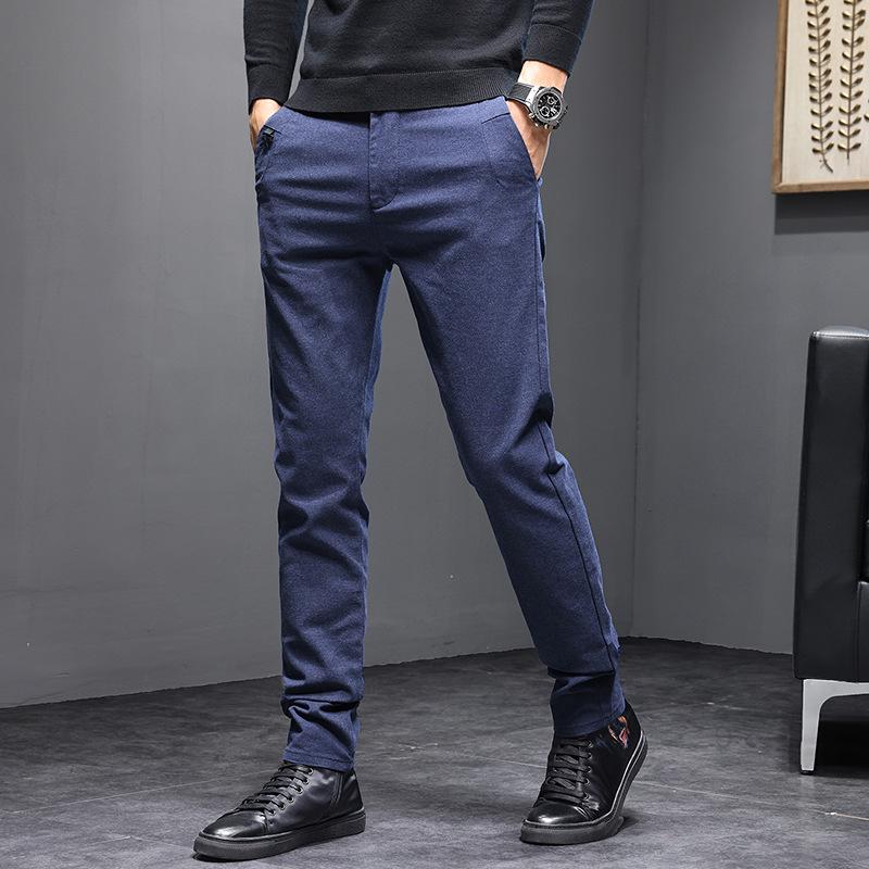 Korean Spring and Autumn New Casual Pants Men's Light Business Straight Tube Pants Men's Elastic Men's Casual Pants Autumn