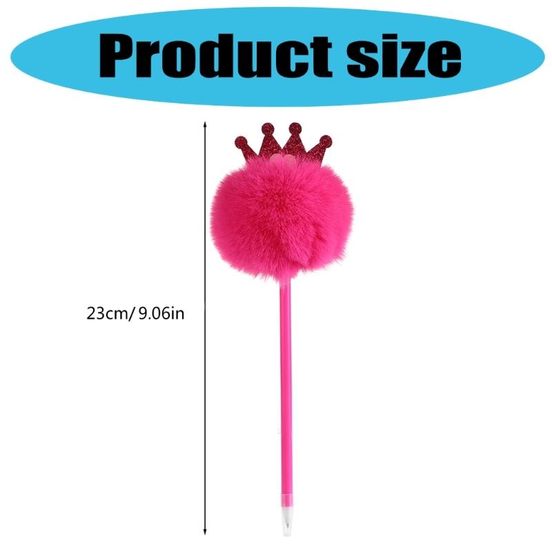 Furry Ballpoint Pen Refillable Ballpoint Pen 0.7mm Pen Point for Student Women Girl Writing Journaling Note Taking