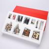 Christmas Glowing Little House Set Resin Christmas Little House Ornaments Christmas Gift