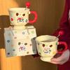 Birthday Gift for Girls, Cute Polka Dot Pacha Dog Goblet, High-value Ceramic Mug, Gift Box