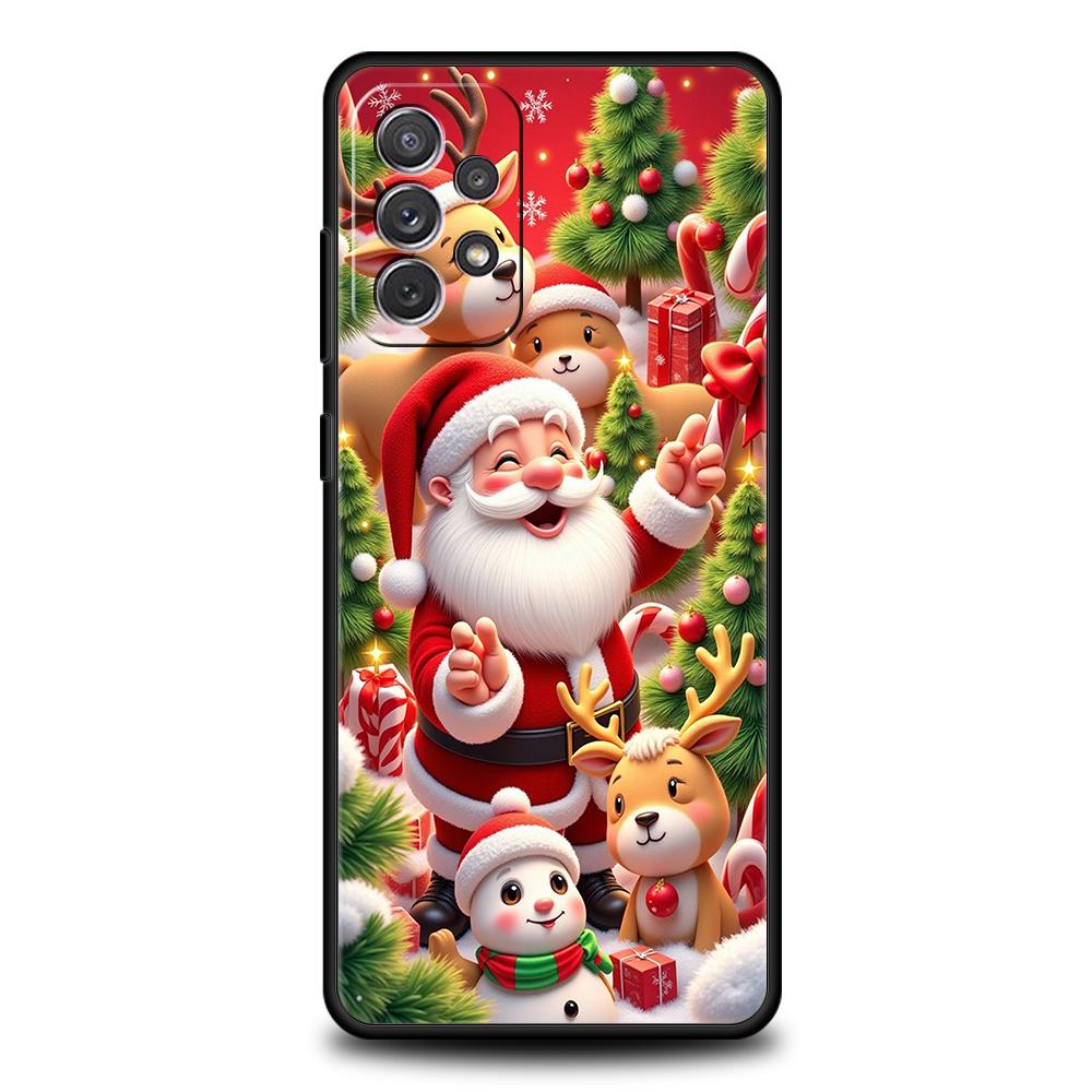 New Year Christmas Phone Case for Samsung Galaxy A13 A15 A22 A23 A25 A31 A32 A33 A35 A41 A51 A52 A53 A55 Soft TPU 5G Shell Capas