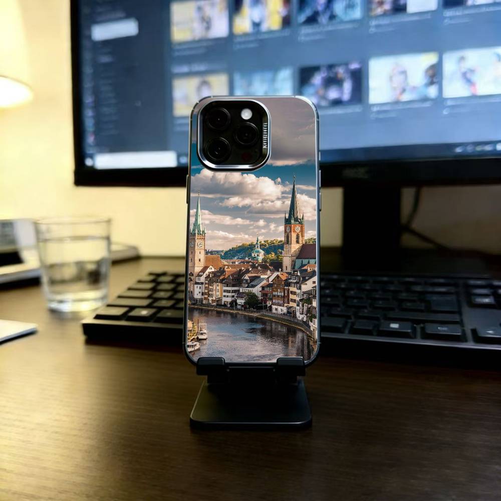 

Magnificent Swiss Landscapes Phone Case For iPhone 17,16,15,14,13,12,11 Plus,Pro Max,XS,Colorful Silver Black Cover iPhone12ProMax