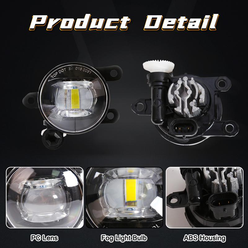 LED Fog Lamp For Ford Bronco Sport   Ranger Raptor   2024 ESCAPE  2024 DRL Headlights Foglight White Yellow