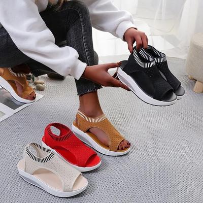 Plus Size Sandals Women 2024 Fashion Casual Platform Shoes Women Shoes Comfort Summer Soft Sport Sandals Breathable Sneakers