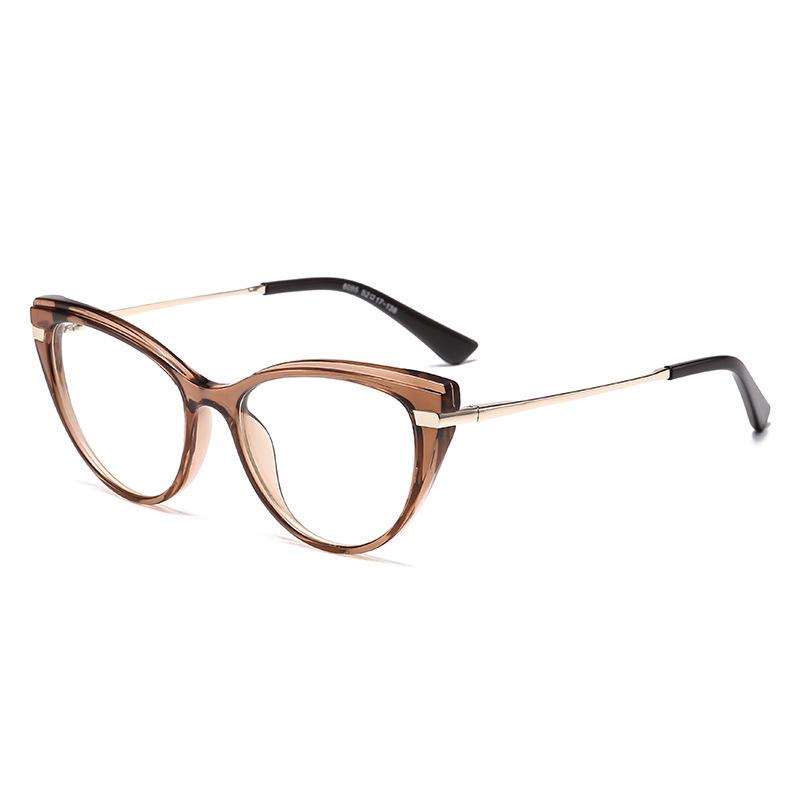 Premium Photochromic Cat Eye Blue Light Blocking Myopia Glasses with Frames and Lenses