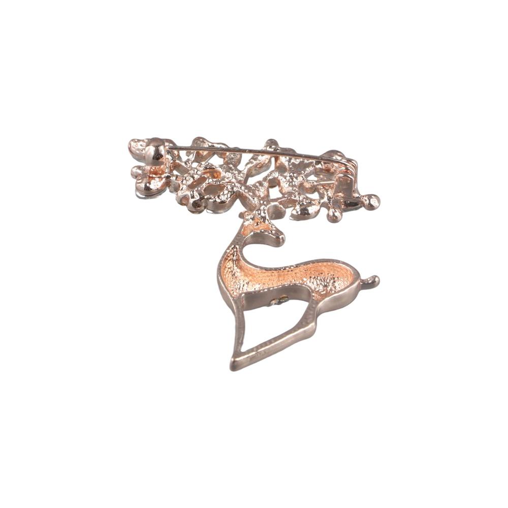 Weihnachts Rentier Damen Schmuck Weihnachts Elch Broschen Strass Anstecknadel Koreanischer Stil Broschen
