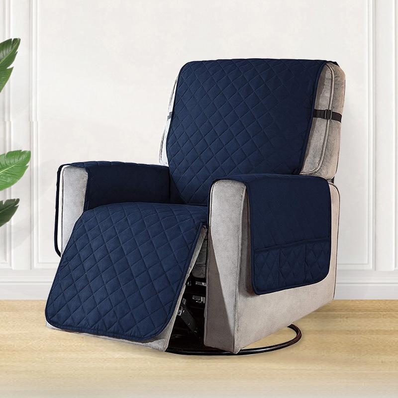 Recliner Chair Slipcover Mat Anti Slip Washable Pet Sofa Couch Protective Furniture Protector Side Pocket Armchair Throw Covers