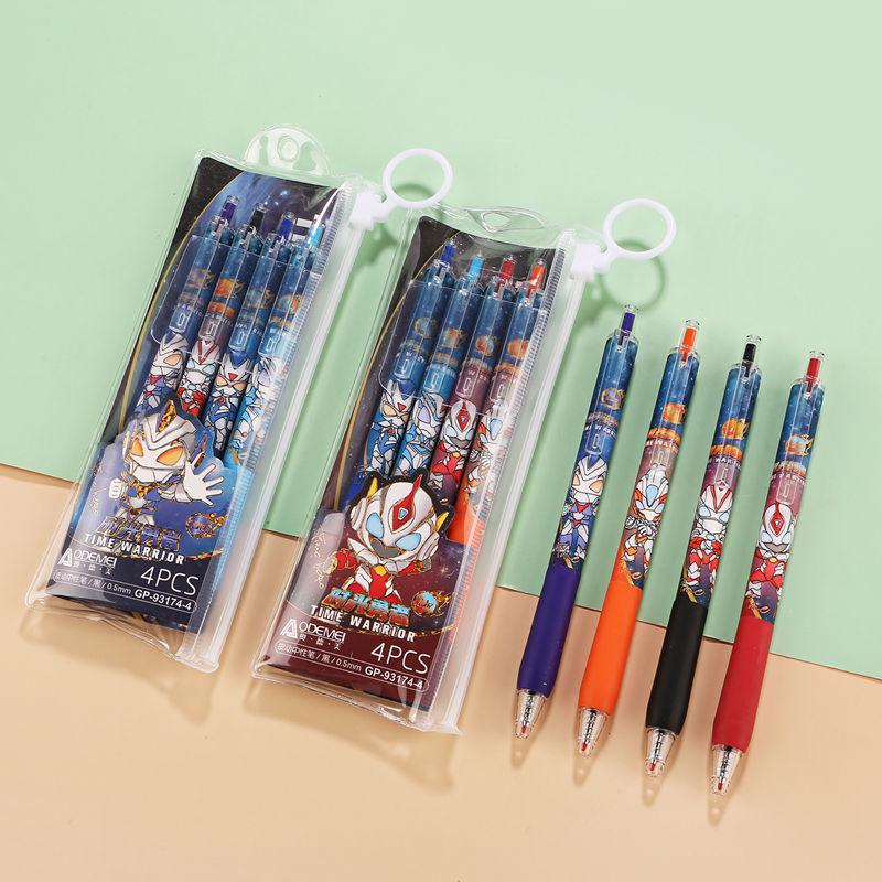 

Special Offer: Cartoon 4-Piece Clickable Ballpoint Pen Set, Bullet Tip, 0.5mm Needle, Student Writing. Black [1 bag of 4 pens]