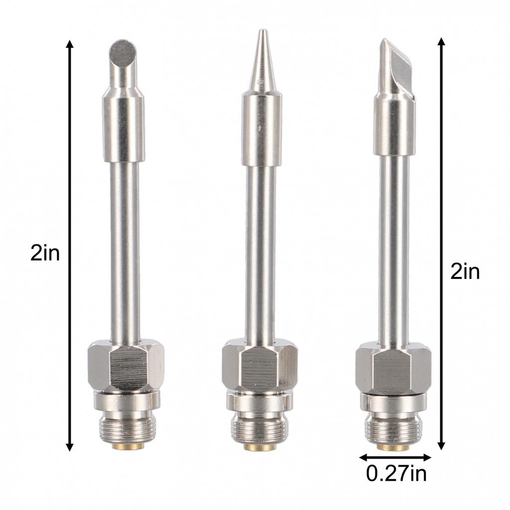 Mini Soldering Iron Tips for 510 Interface Set of 3 M7 0 5mm Thread Size