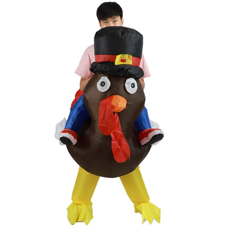 Thanksgiving Turkey Inflatable Suit Props Halloween Party Funny Event Snot Turkey Inflatable Suit