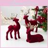 Gorgeous Glittery Burgundy Reindeer Christmas Decorations For Trees And Festive Seasonal Celebrations