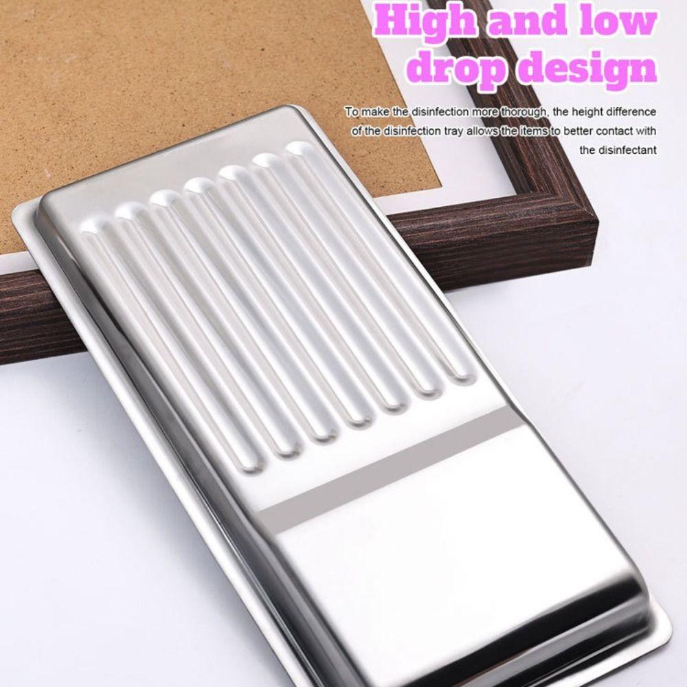 New Stainless Steel Nail Art Equipment Plate Square High-temperature Resistant Doctor Dental Tray Disinfection Plates