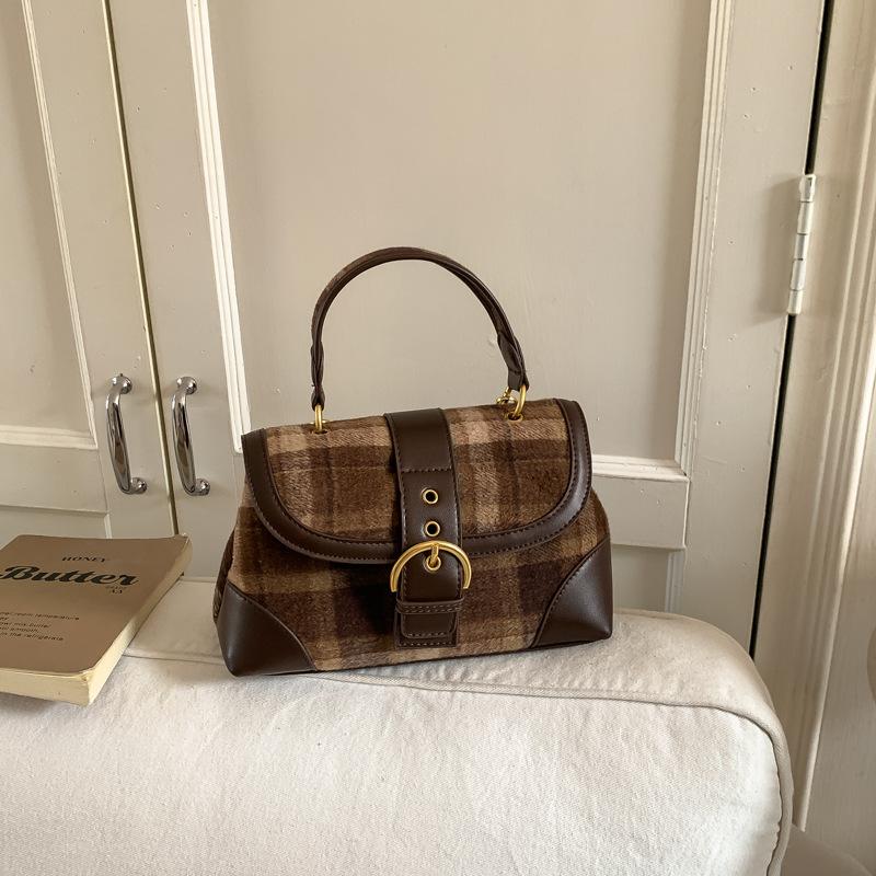 Зимняя новая ретро-сумка подмышку женская большой вместимости модная сумка-седло текстурная повседневная женская сумка