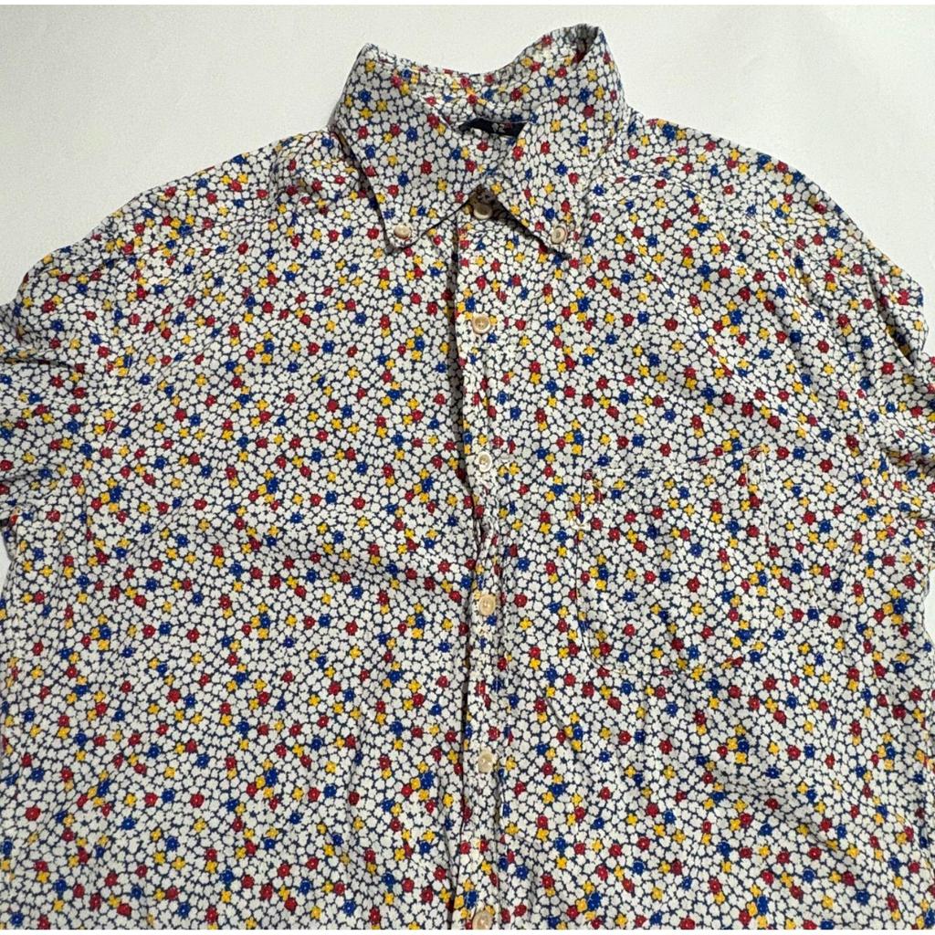 Used 〇45R 45R Small floral pattern button down blouse Long sleeve Size 4 [] B rank 0929-3