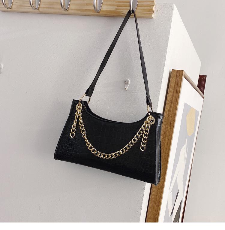 SCIONE Net Red Small Black Bag Female 2019 Autumn and Winter New Fashion Retro One-shoulder Armpit Bag