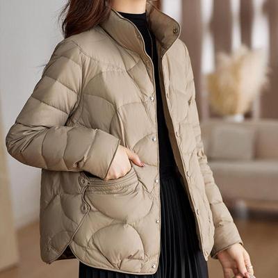 Down Jacket Women'S Short Winter Women'S Duck Down Fashion Jacket Plus Stand Up Collar