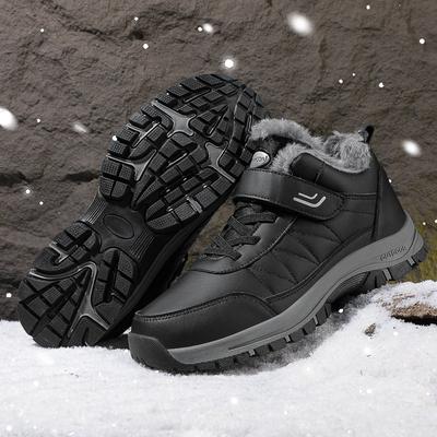 Hot-selling Leather Cotton Shoes Large Size Velvet Winter Shoes Warm Outdoor Waterproof and Non-slip Snow Boots