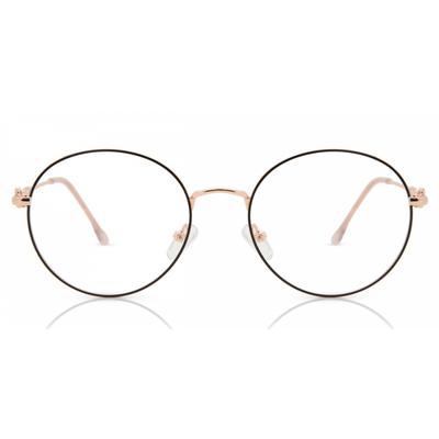 Full Rim Round Black Rose Gold Grosmorne L120a Fashion Unisex Eyeglasses