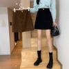 2023 Autumn/Winter Women's High Waist Corduroy Retro A-Line Skirt - Slim, Anti-Exposure, Korean Style