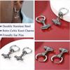 A Pair of Earrings Personality Cross Black Silver Male and Female Pendant with Titanium Steel Accessories Vintage Norse Mytholog