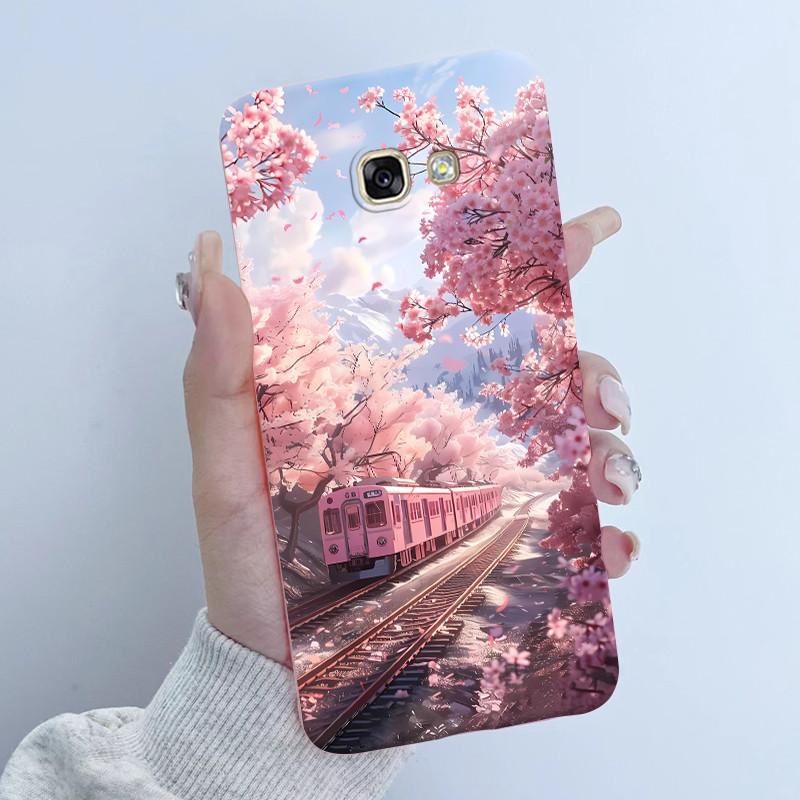 For Samsung Galaxy A5 2016 A7 2017 Phone Case Flower Girls Design Soft Silicone TPU Back Housing for SM-A510F A520F A720F Covers