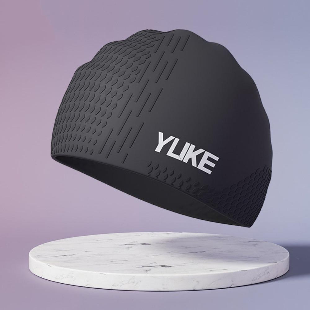 Elastic Silicone Swimming Cap Lightweight Printed Swimming Cap Diving Cap Swimming Hat  Women