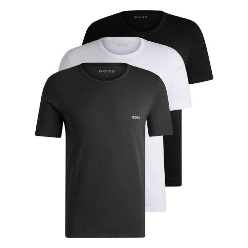 BOSS Herren T-Shirt mit besticktem Logo (Packung mit 3)
