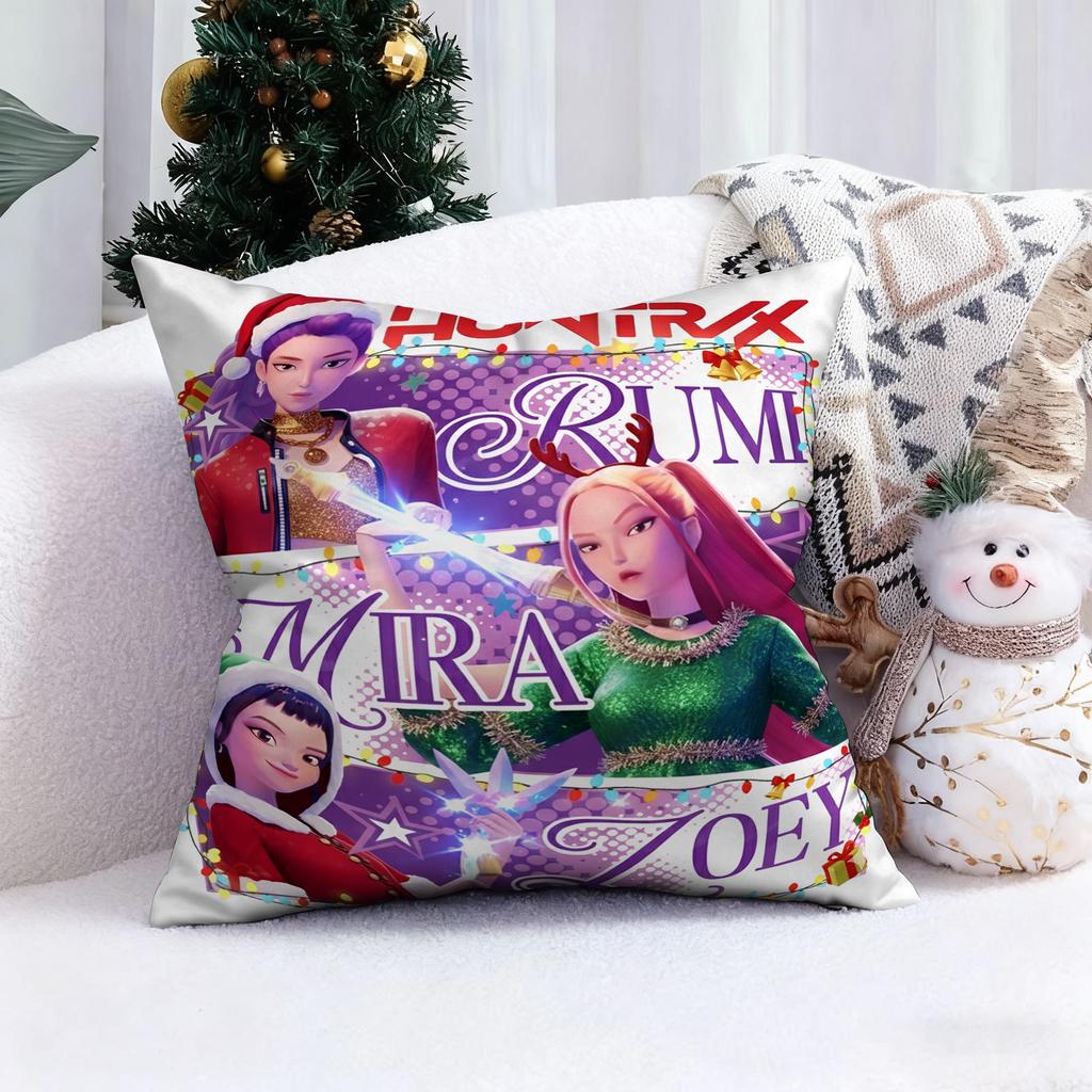 KPop Demon Hunters shines in the Christmas style!Miracle girl image Christmas pillowcase fashion Home Decoration