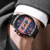 Steel Belt Watch Men'S Fashion Business Quartz Pointer Watch Personality Versatile Hand