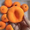 Oranger Stressball Squishy Knetspielzeug Langsam aufsteigend Sensorischer Fidget mit knackigem Geräusch ASMR Anti-Stress Linderung Entspannungsspielzeug für Erwachsene
