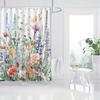 Digital Printing Spring Shower Curtain -Colorful Plant & Flower Pattern,Waterproof Polyester,Ideal for Bathroom&Toilet Partition