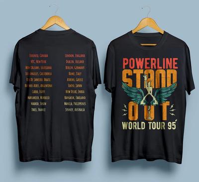 Vintage A Goofy Movie Inspired Powerline Stand Out Logo Concept 2 Sides Tshirt Unisex T-Shirt